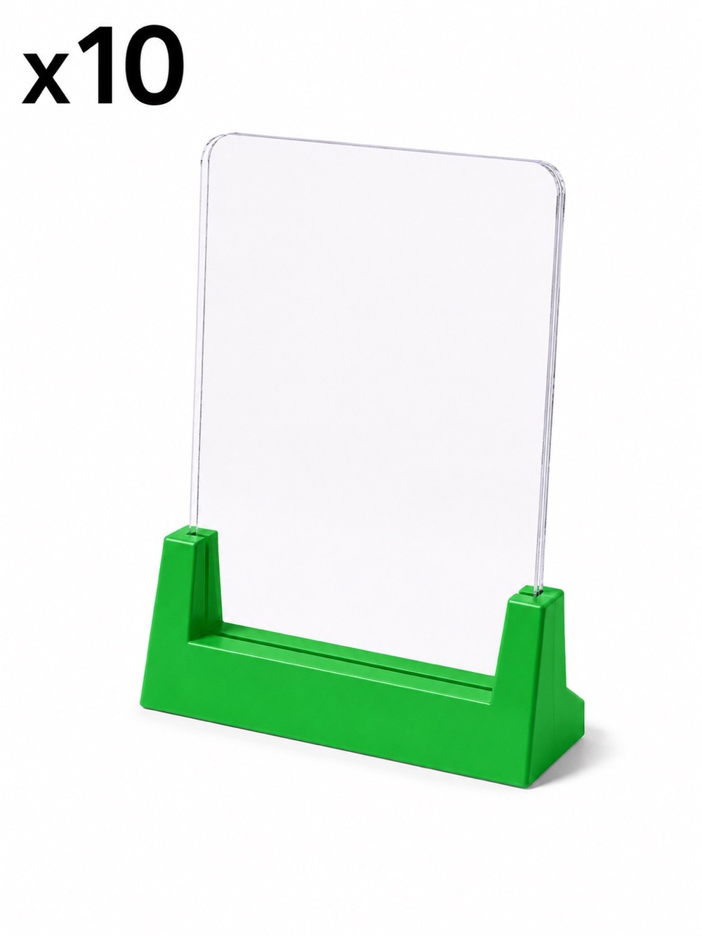 (10) Green Trading Card Single Top Loader Display Stand (Set of 10)